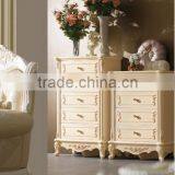 White Luxury Antique Customized Oak Solid Wood Luxury Wardrobe for Sale thumbnail-5