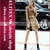 2015 HOT Fashion High Quality Brown Lady's Fashion Women Overcoat thumbnail-2