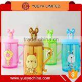 Kids Cup and Spoon Sets Colorful Plastic Clear Cups Set thumbnail-1