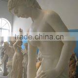High Quality White Marble Nude Bathing Woman Statue thumbnail-3