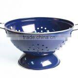 Round Shape Blue Stainless Steel Fruit Basket Fruit Bowl thumbnail-2