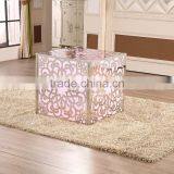 Stainless Steel Frame Square Table With LED Light for Wedding Party thumbnail-3