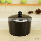 Factory Wholesale New Ideas Novelty Black Ceramic Casserole Stew Pot With Lid thumbnail-1