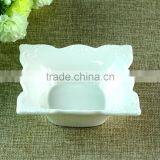 China Factory Cheap Cute White Porcelain Dishes,Ceramic Plates Dishes Wholesale thumbnail-2