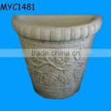 Half Flower Pot Natural Clay Flower Pot thumbnail-1