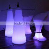 Round Cocktail Led Bar Table and Chairs With Stainless Steel Leg thumbnail-2