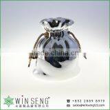 Cheap Silver Bag Shaped Ceramic Smooth Gift Piggy Bank for Decoration thumbnail-1