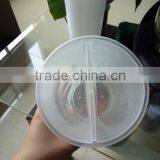 700ml Two Compartment Cup Plastic Juice Cup With Straw & Dome & Flat Lid thumbnail-3