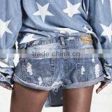 2017 New Fashion Short Ripped Jeans Torn Denim Shorts for Women thumbnail-4