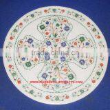 Round Marble Inlay Plate thumbnail-1