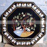 Marquetry Marble Inlaid Table Top Pietra Dura Table Top thumbnail-1