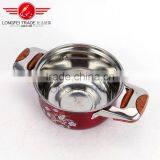 New Design 4pcs Colorized Stainless Steel Soup Pot Kitchen Cookware With Decal thumbnail-6
