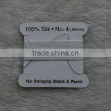 Wholesale 0.7mm White 100% Bead Silk Threading Cord With Needle Attached thumbnail-1