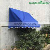 Patio 4x2FT Manual Sun Cover Blue Folding Window Awning thumbnail-2