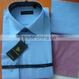 Classic Blue Ofiice Shirts For Man Mercerized Cotton Shirts thumbnail-1