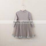 Fashion Autumn Winter Girls Dress Woolen Kids Girls Princess One-piece Lace Dress thumbnail-2