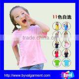 Wholesale Cheapest Cotton Plain summer Kids T-shirts for Girls Own Design