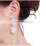 Zm33254a Beautiful Women Drop Earrings Simple Bridal Necklace Jewelry Set thumbnail-6