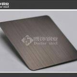 Manufacturer Wholesale 304 Black Titanium Hairline Stainless Steel Sheet thumbnail-2