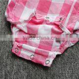 Pink and Black Check Baby Girl Designer Rompers With Headband thumbnail-5