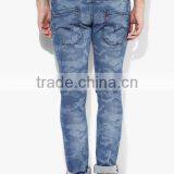 Man Blue Washed Mid Rise Skinny Fit Denim Jeans Mens Blank Denim Jeans thumbnail-2