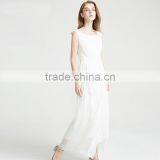 Z&M Women's 2017 New White Fashion Dress Green Silk Dress Long Dress thumbnail-6