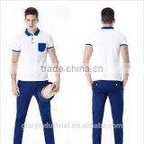 Summer Fashion Men's Two Color Polo Shirt Design With Combination thumbnail-2