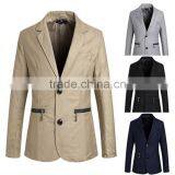 1pc Hot Sale With Zipper Pattern Turn Down Callor Long Sleeve Cotton and Polyester Bussiness Blazer thumbnail-6