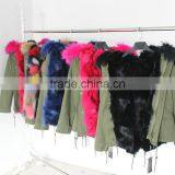 Myfur Fashion Mini Parka With Rabbit Fur or Fox Fur Lining Rose Raccoon Fur Hood thumbnail-3