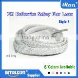 New Brand 3M Reflective Flat Woven Laces - Mix Colors 3M Safety Sneaker Flat Shoelaces - Polyester Stripe Safety Laces thumbnail-3
