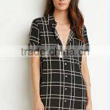 Hot Seller Slim Pencil Women Dress,grid Patterned Women Dress Shirts thumbnail-5