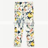 Custom Design Female Fitted Cotton Multicoloured Floral Dress Pants thumbnail-6