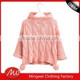 New Products Knitted Sweater Design for Baby Girls With Hoodie thumbnail-1