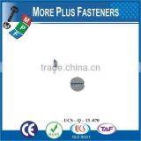 Made in Taiwan High Quality Stainless Steel Machine Screw Flat Head Screw Slotted Screw thumbnail-6
