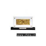 Australia Gold Banknote Wooden Base thumbnail-1