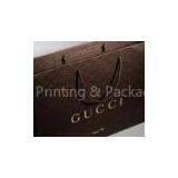 Brown Printed Big Customized Recycled Paper Shopping Bags With Handles