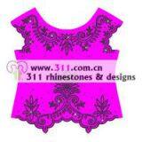 311-allover-hot-fix Heat Transfer Rhinestone Motif Design 1