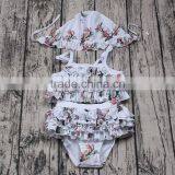 Yawoo New Arrival Baby Bikini Set Children Swimwear Kids Beachwear Swim Diaper With Hat Bathing Suit Wholesale Cheap for Summer