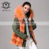 Top Grade Latest Fashion Faux Fur Women Jackets With Raccon Fur Collar thumbnail-4