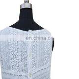 Women Top Grade Exquisite Sleeveless Shell Button Lace Blouse Dress thumbnail-5