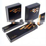 Customized Shape and Size Black Hardcover Paper Box With Gold Hot Stamp Logo for Jewelry Packaging thumbnail-1