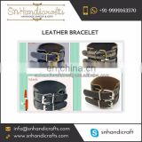 Top Supplier of Best Quality Men's Leather Stud Bracelet