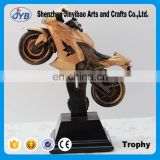 Wholesale crafts gold color resin motorcycle decorate trophies