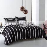 Home 4 Piece Microfiber Bed Sheet Set Striped Pattern Comforter Bedsheet Comforter Set for Hotel thumbnail-1