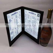 White Color Rechargeable Magnetic Acrylic Leather Material Restaurant Hotel Double Side Lighting LED Menu thumbnail-2