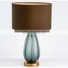 New Design European Style Green Base Desk Lighting CE Standard Electric Table Lamp for Bedroom Bedside
