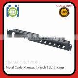 Cable Managerment 12 Rings Metal Wire Organizer Network