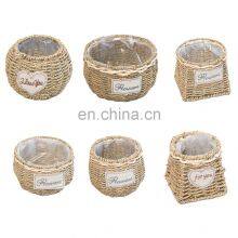 Factory Flower Basket PVC Wicker Willow Garden Basket With Handle thumbnail-3