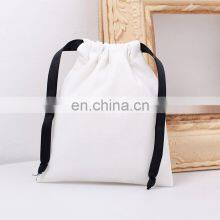 Drawstring Bag Make Up Brush Makeup Canvas Cotton Cosmetic Bag thumbnail-5