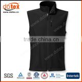 2016 windbreak waterproof breathable softshell fabric made man vest